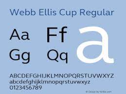 Webb Ellis Cup 2019 Regular Font preview